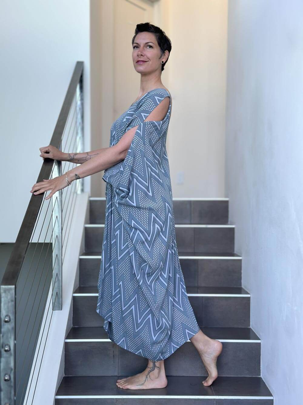 Chevron Kaftan Dress