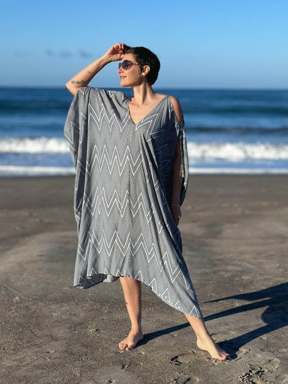 Chevron Kaftan Dress