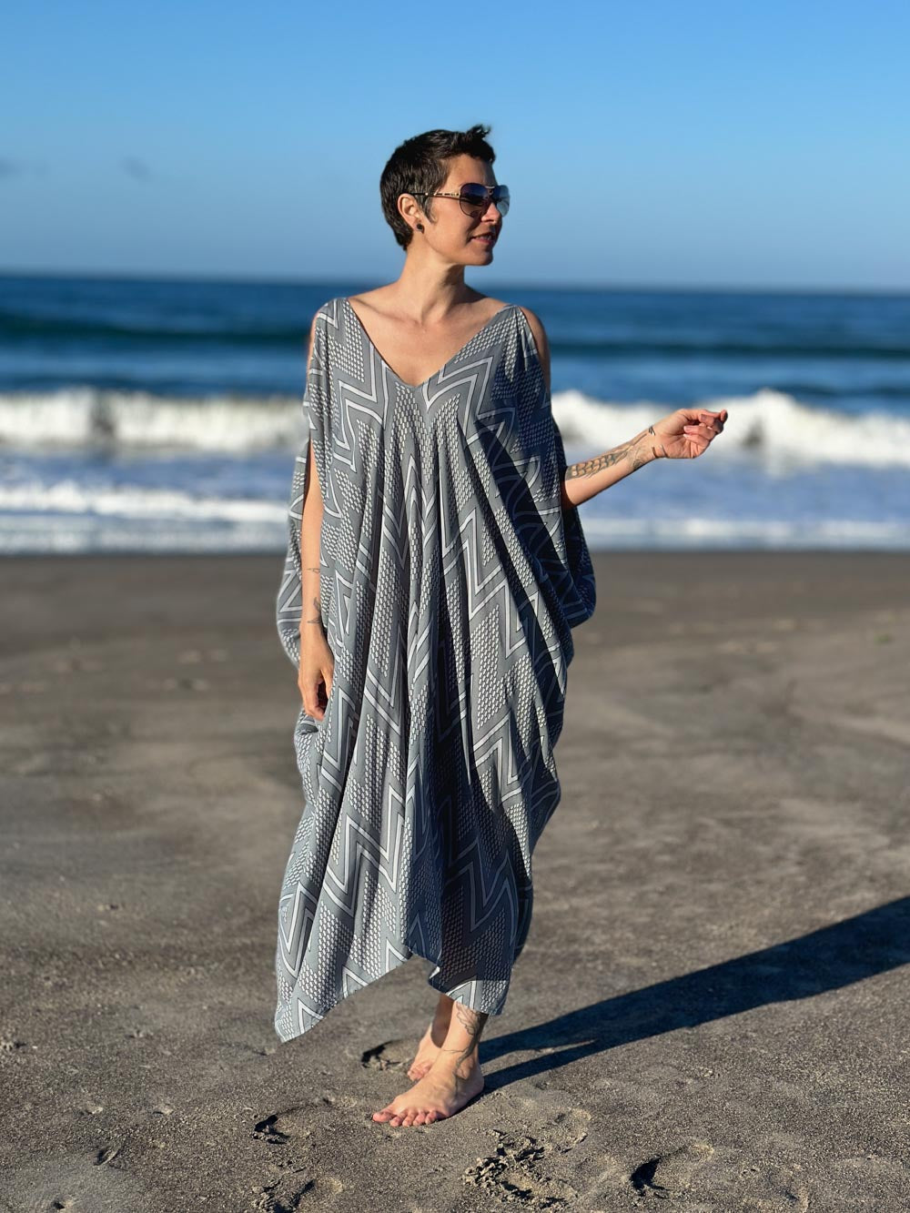 Chevron Kaftan Dress