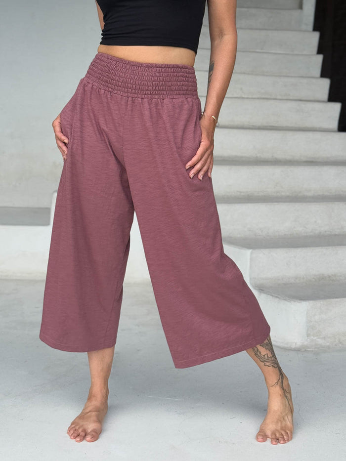 caraucci-cropped-wide-leg-pink-cotton-pants-with-back-hem-slit-and-side-pockets #color_mangosteen