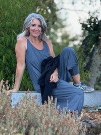 caraucci blue cotton one-piece jogger leg jumper #color_pacific