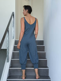 caraucci cotton one-piece jogger style blue jumper #color_pacific