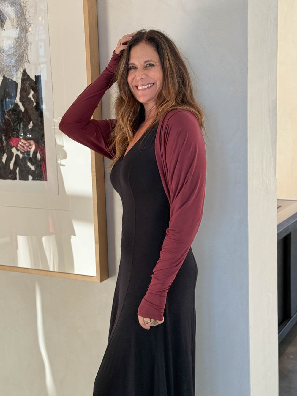 Lightweight Loose Shrug | Women's Shrugs and Wraps Wine / O/S Lightweight Loose Shrug | Women's Shrugs and Wraps Wine / O/S