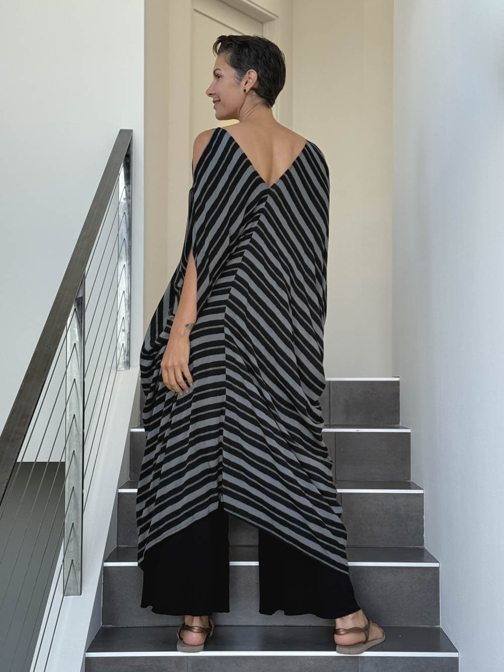 Stripe Kaftan Dress
