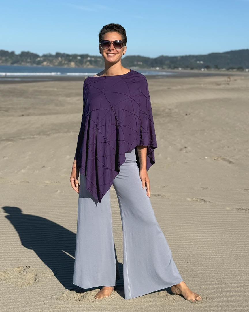 caraucci stretchy light grey flare-leg pants #color_stone