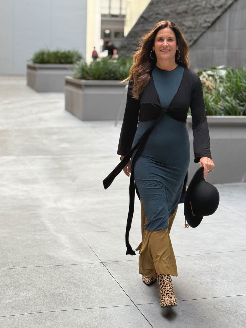 caraucci women's rayon jersey black long sleeve wrap ballet shrug #color_black