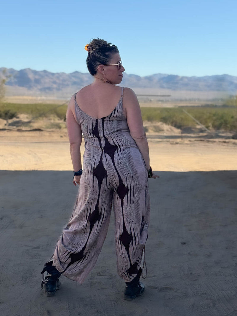 Desert Diamond Print Ruched Jumper