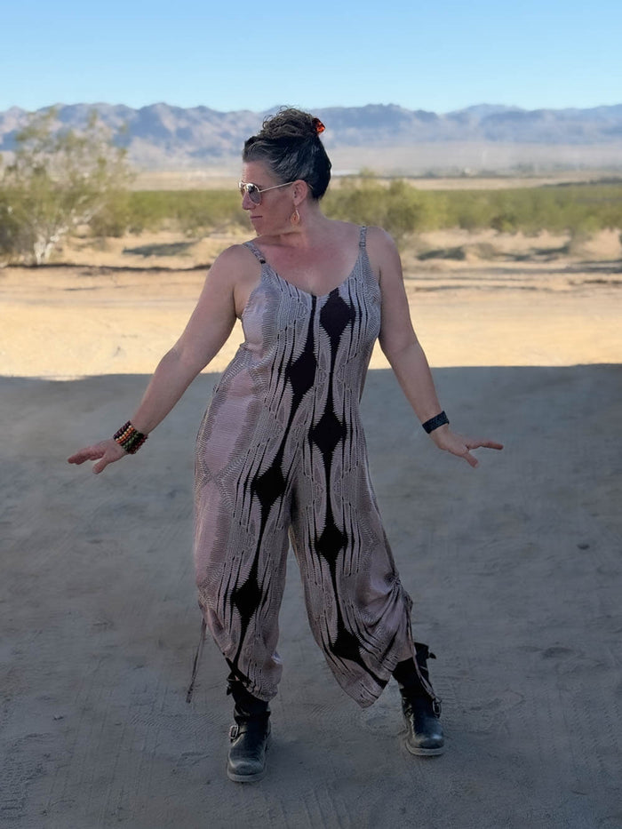 Desert Diamond Print Ruched Jumper