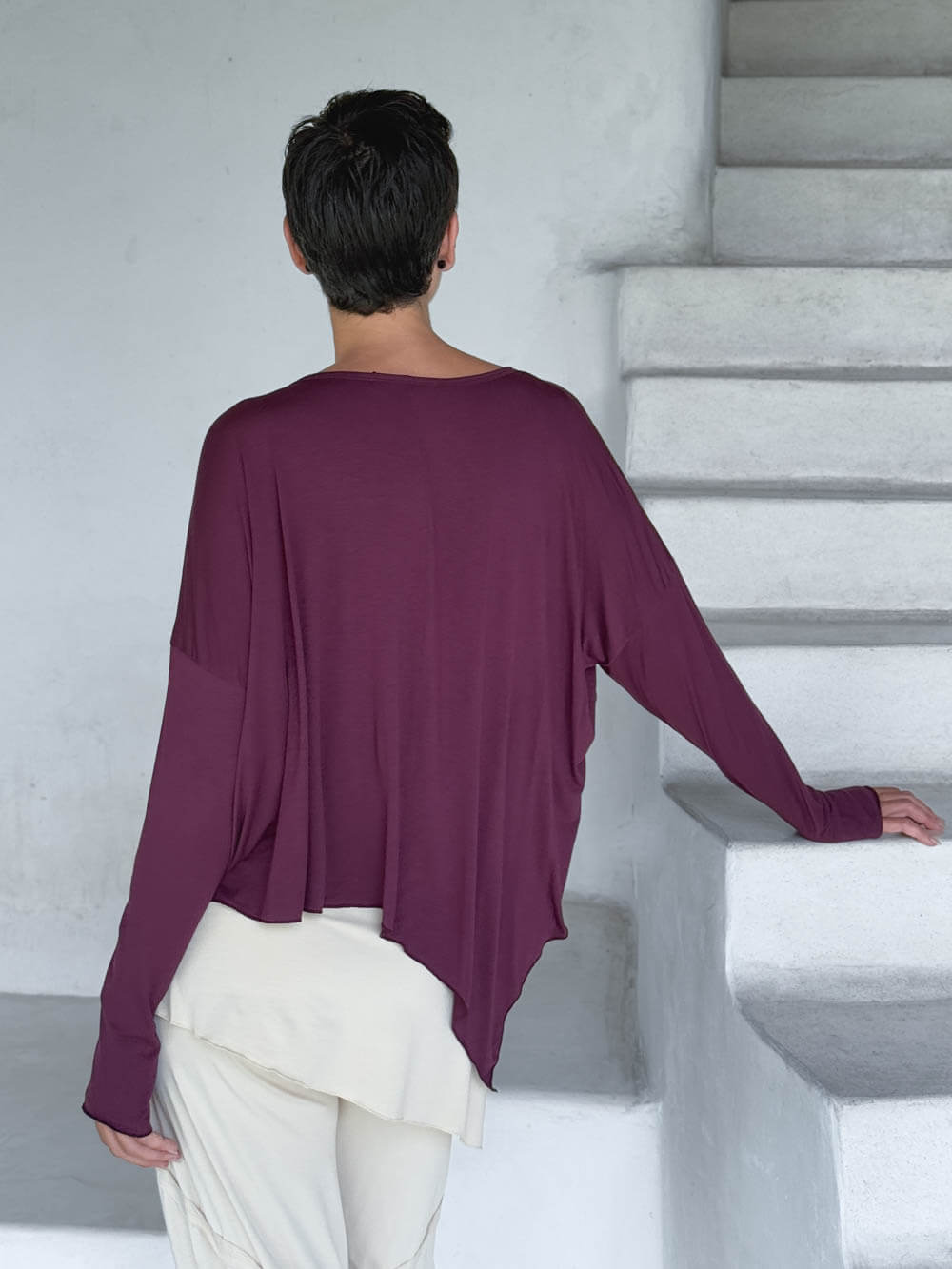 Asymmetrical Top | Women's Long Sleeve – CARAUCCI