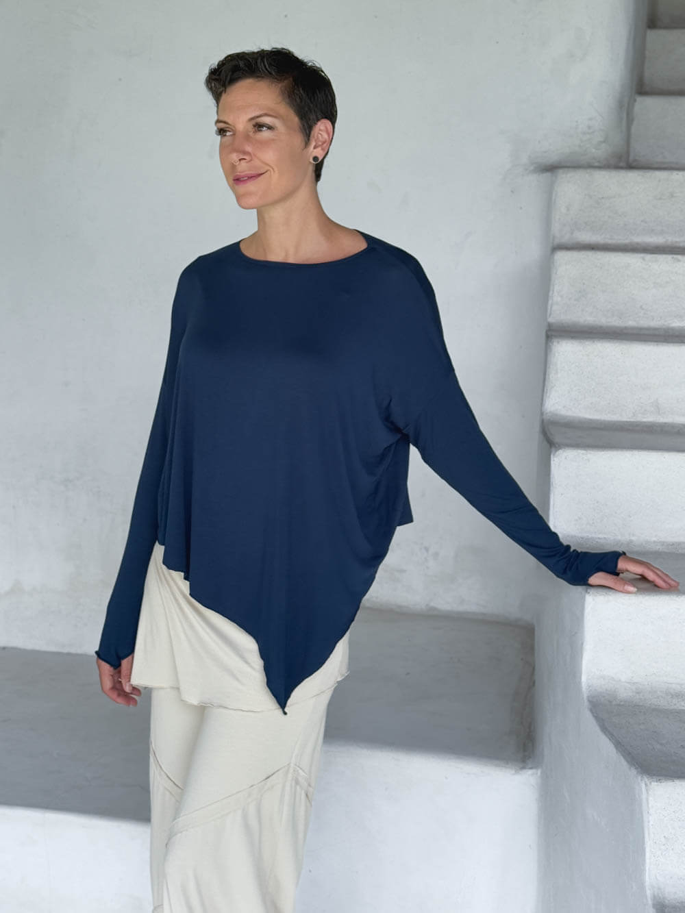 Asymmetrical Top | Women's Long Sleeve – CARAUCCI