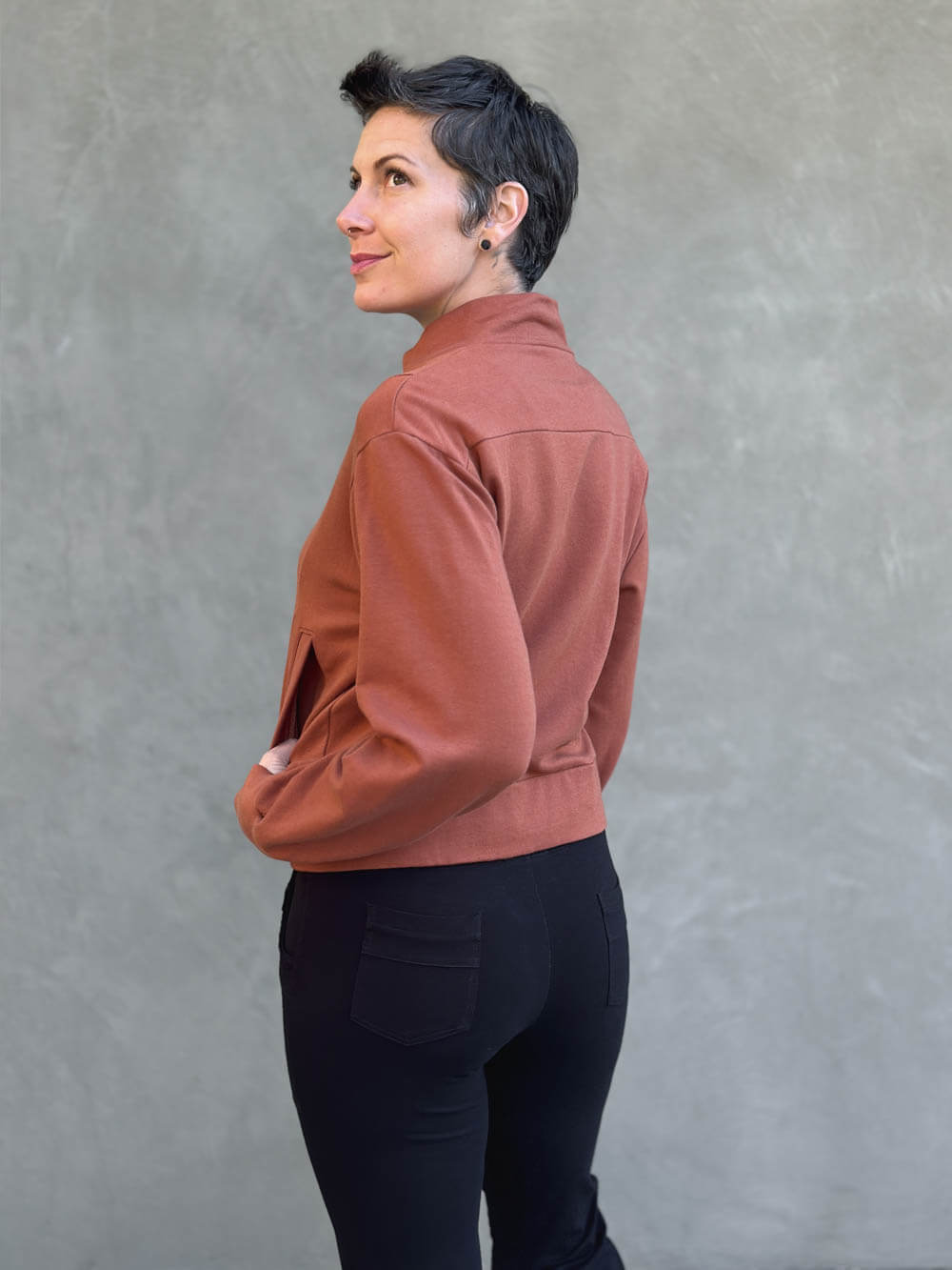 Women's Bamboo Cotton Fleece Bomber Jacket – CARAUCCI