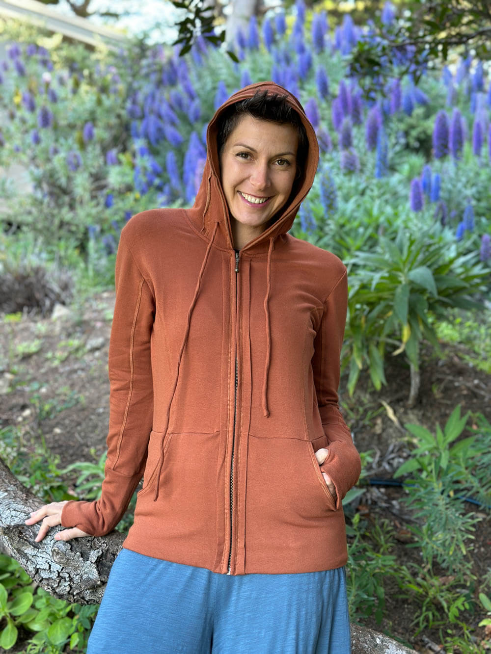 Bamboo zip up hoodie hotsell