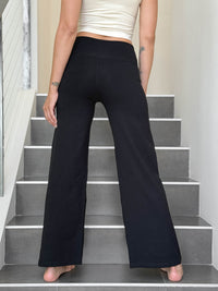 Bamboo High Waist Straight Leg Pant