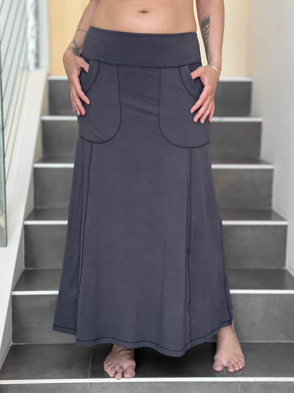 Bamboo Spandex Pocket Maxi Skirt | Women's Eco-Friendly Clothing