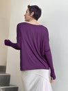 women's plant-based purple relaxed fit jersey long sleeve top #color_jam