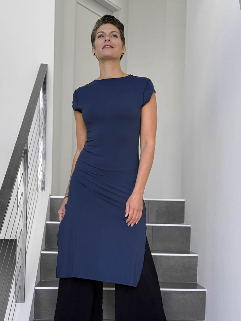 Sleek Cap Sleeve Layering Top | Women's High Neck Tops