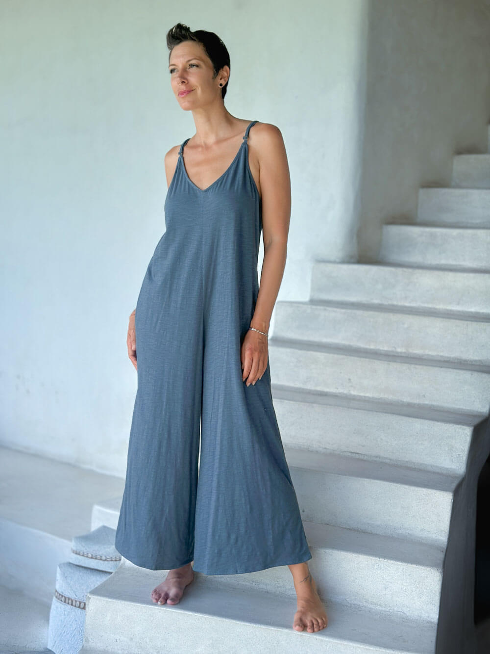 Cotton Ruched Jumper | Women's One-Piece Jumper – CARAUCCI