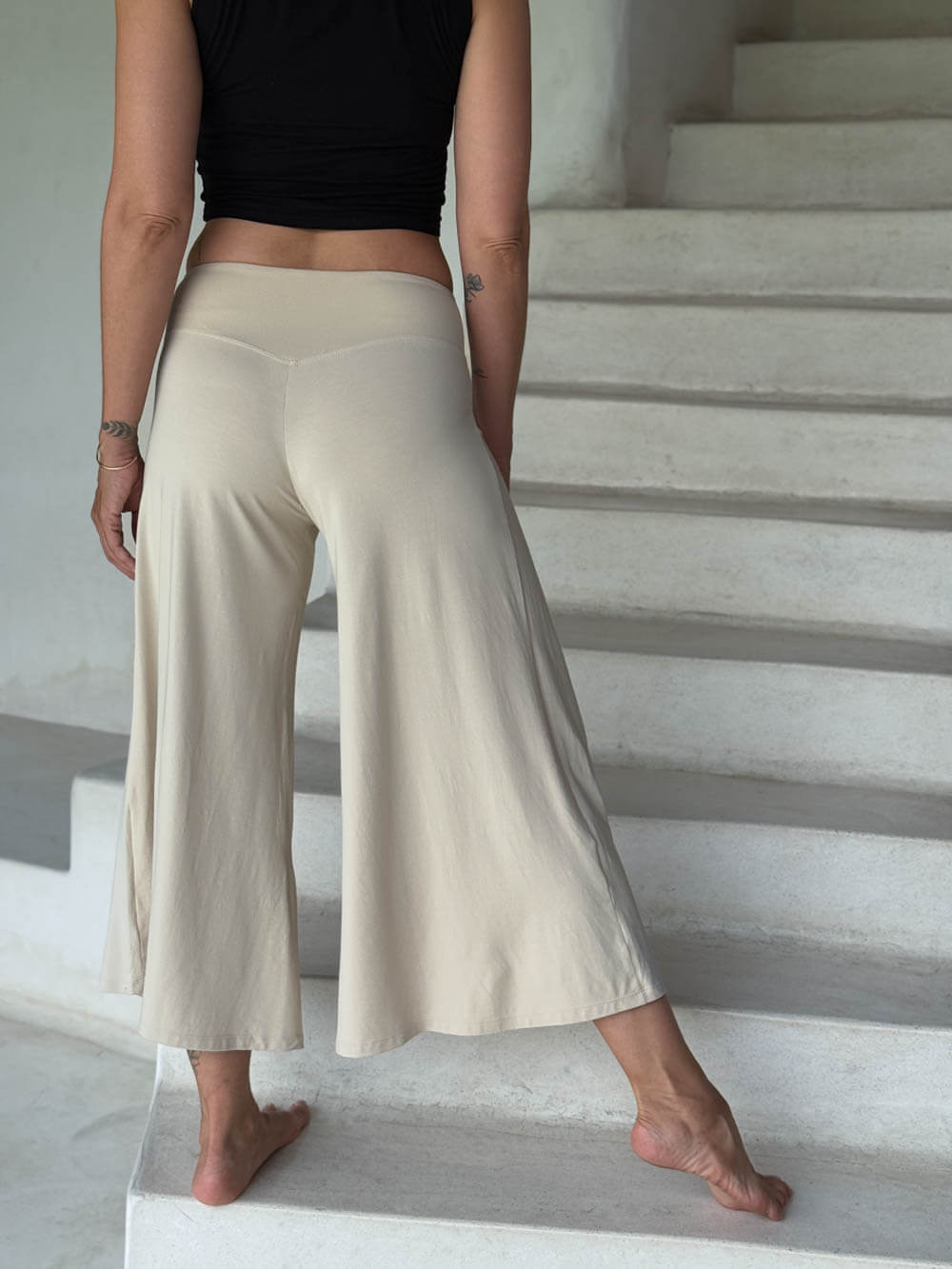 Wide Leg Cropped Flare Flow Pants | Women's Plant-Based
