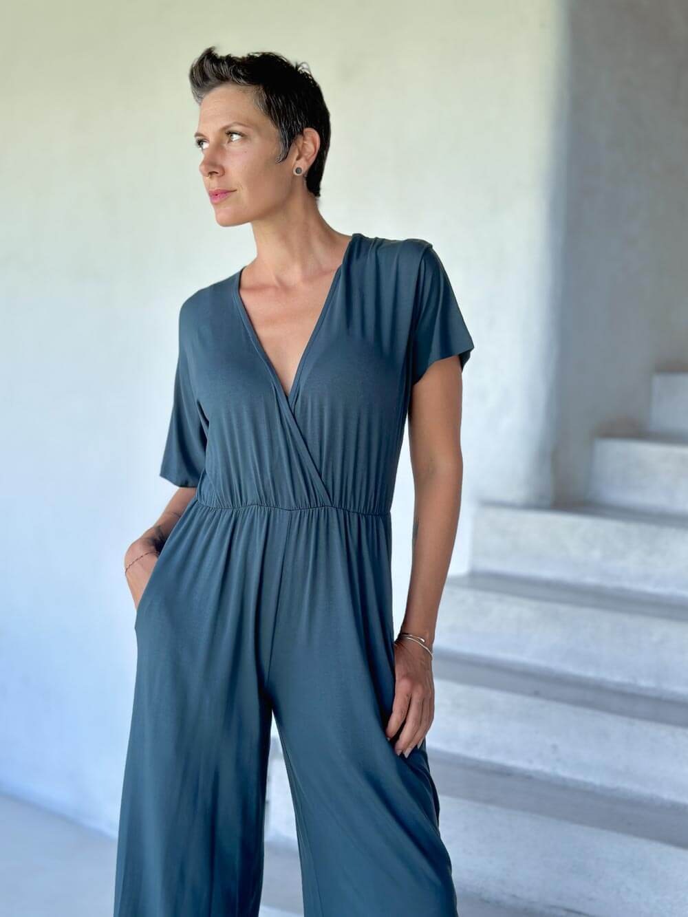 Cross Over Wide Leg Jumper | One-Piece Jumper – CARAUCCI