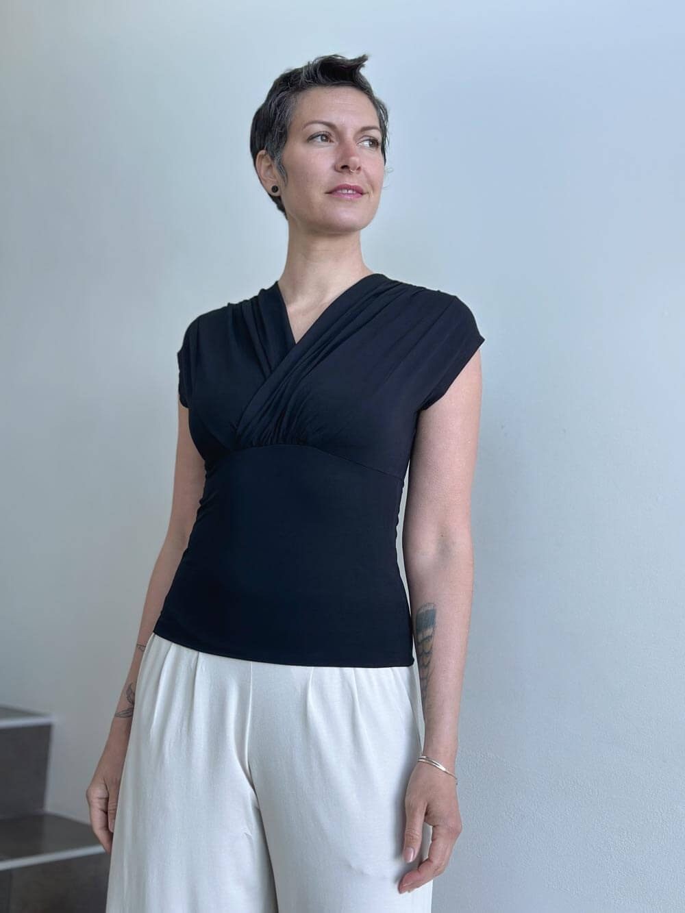 Crossover Tee | Eco-Friendly Women's Shirts – CARAUCCI