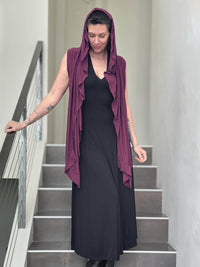 caraucci  jersey convertible purple wrap vest can be worn multiple way #color_jam