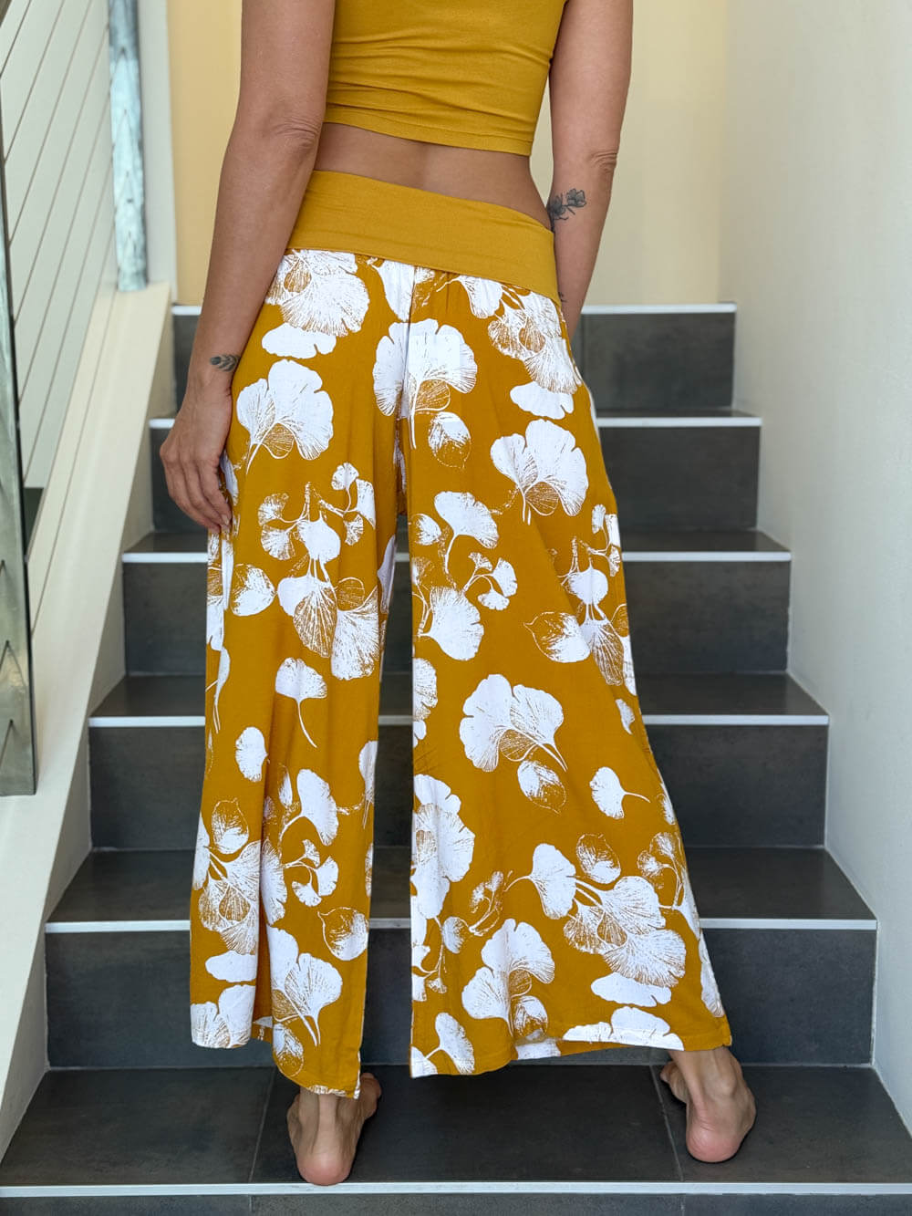 Golden Ginkgo Ruched Pant
