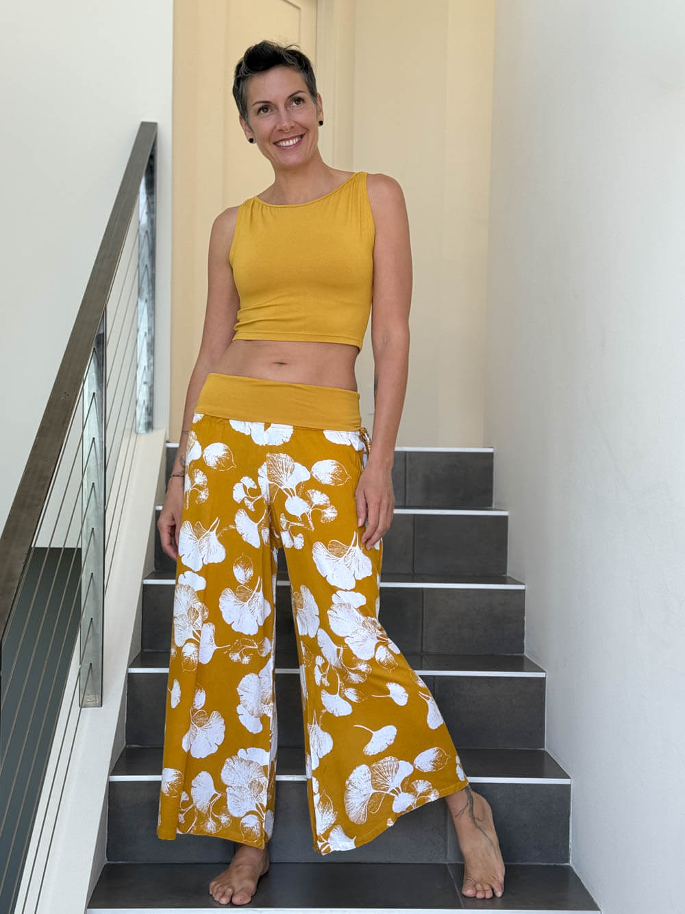 Golden Ginkgo Ruched Pant
