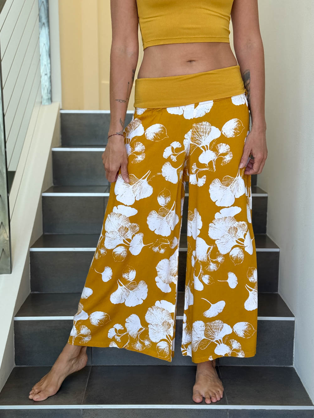 Golden Ginkgo Ruched Pant