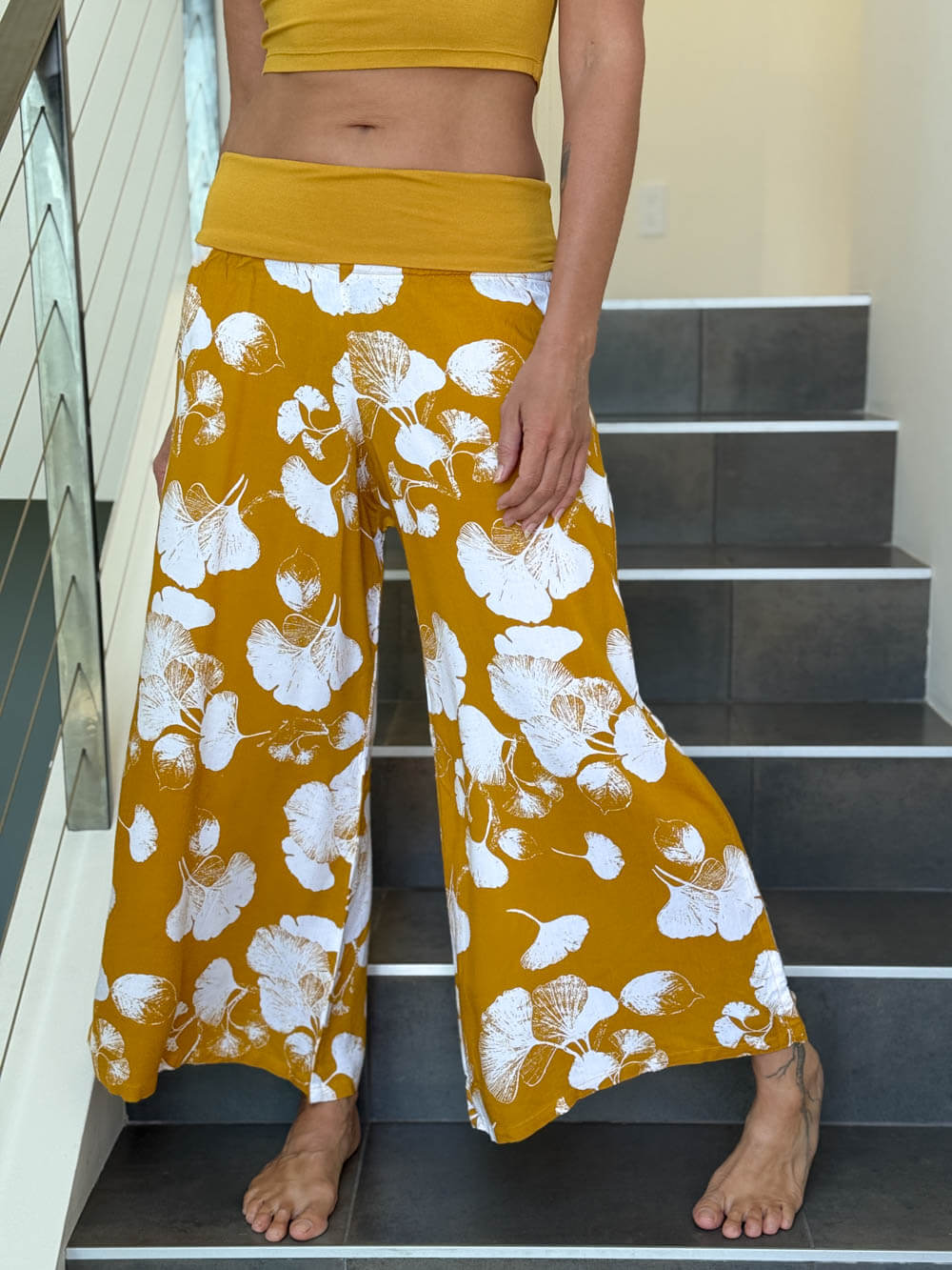 Golden Ginkgo Ruched Pant