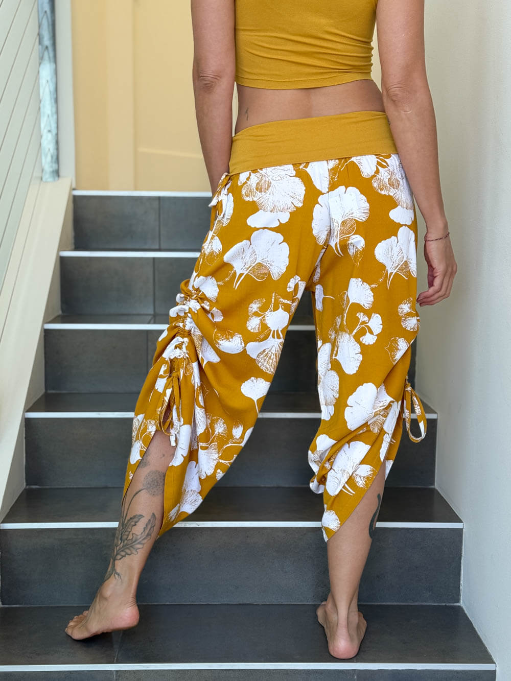 Golden Ginkgo Ruched Pant