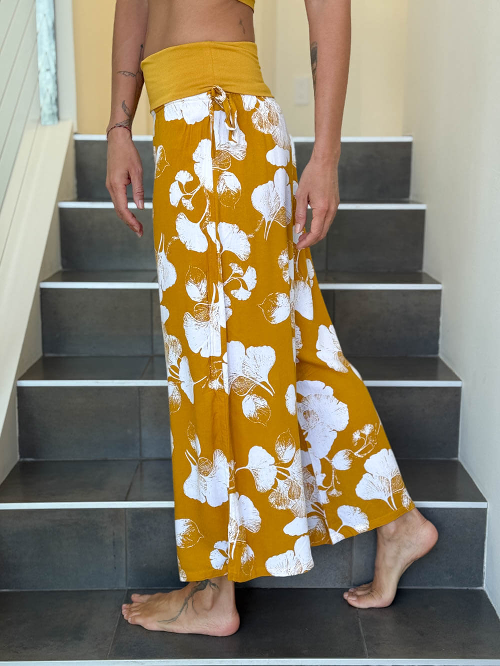 Golden Ginkgo Ruched Pant