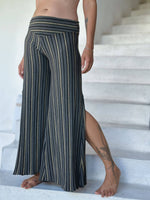 Gold Stripe Slit Pants