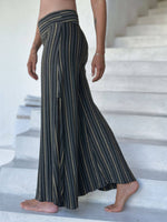 Gold Stripe Slit Pants