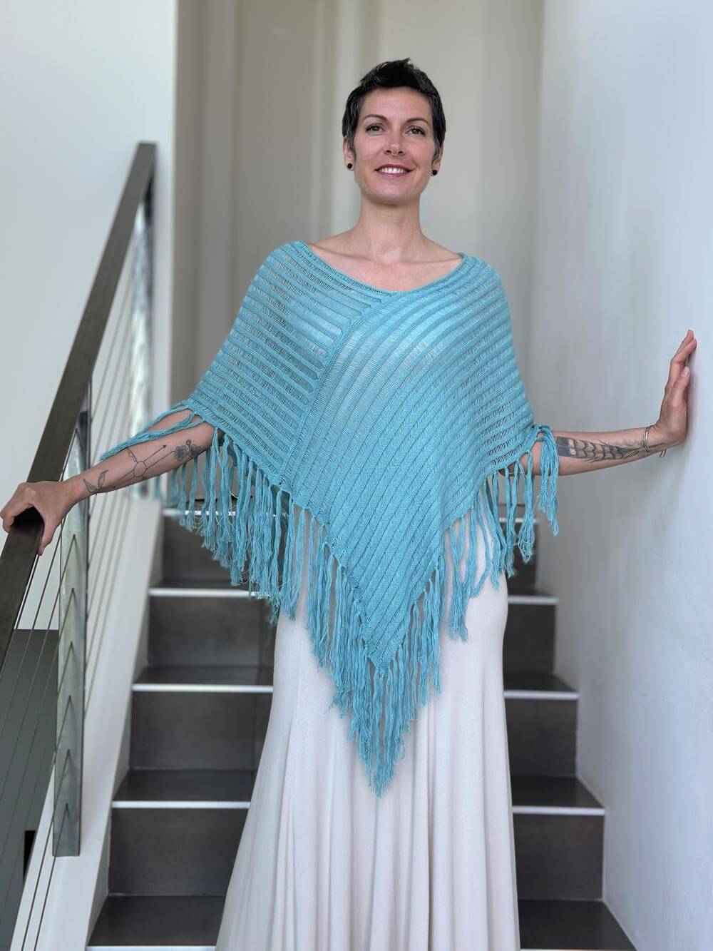 Hand selling Knit Poncho