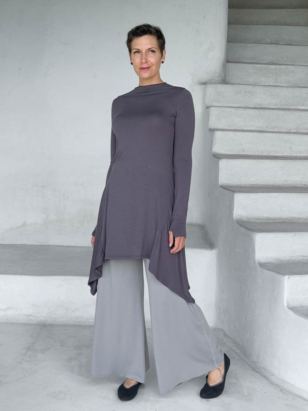 High Neck Flow Tunic