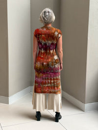 Ice Dyed Cap Sleeve Slit Tunic
