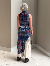 Ice Dye Cowl Ruched Tunic