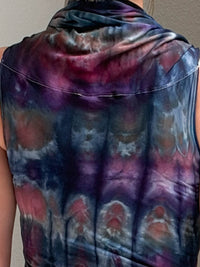 Ice Dye Cowl Ruched Tunic