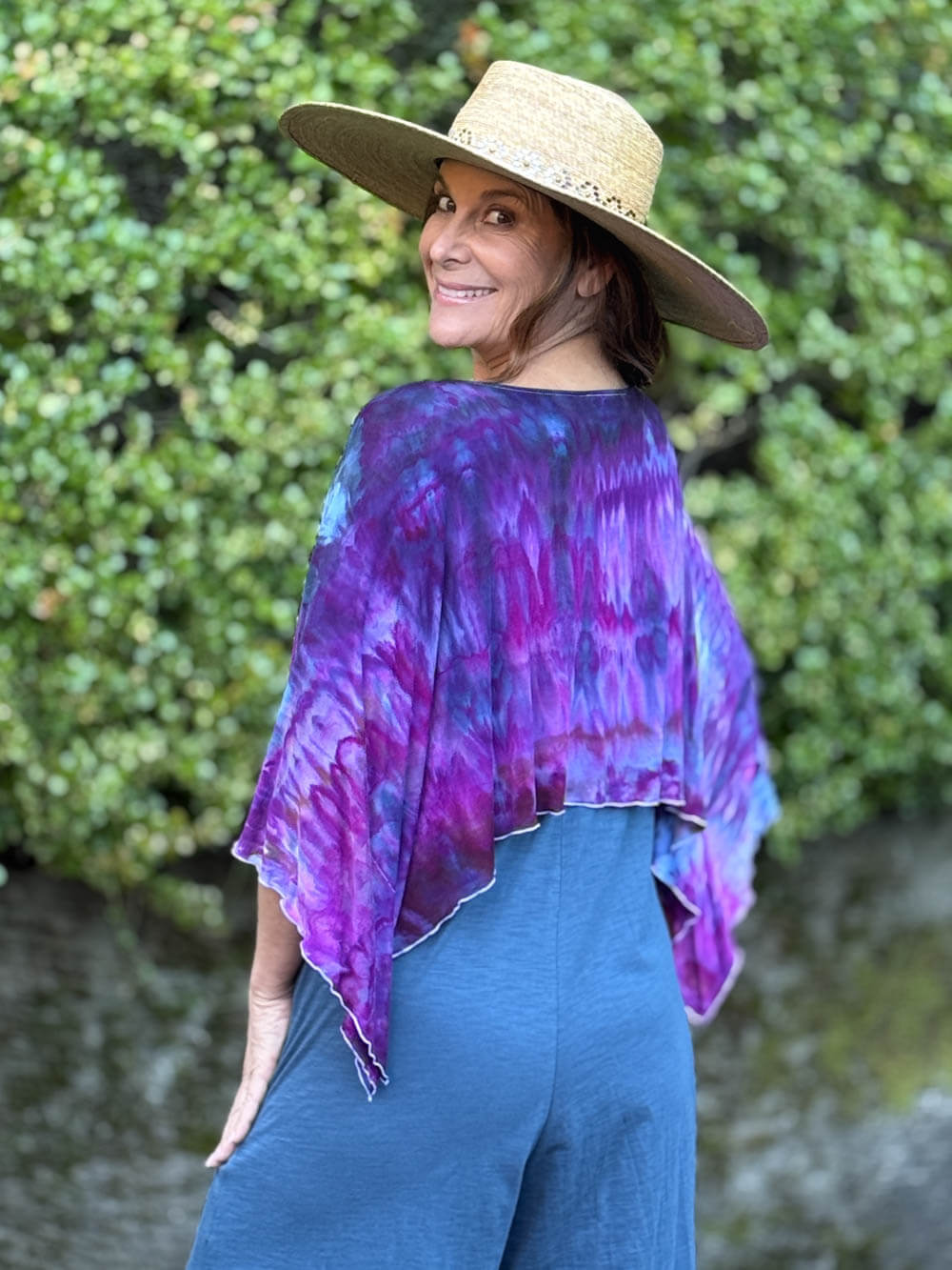 Ice Dye Poncho Top