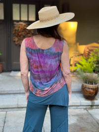 Ice Dye Reversible Ruched Tank Top