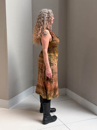 Ice Dye Ruffle Dress