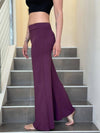 caraucci stretchy purple flare-leg pants #color_jam
