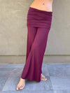 women's natural stretchy rayon jersey skirt-over flow pants #color_jam