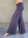 women's natural stretchy rayon jersey skirt-over flow pants #color_steel