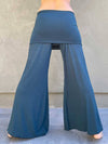 women's natural stretchy rayon jersey skirt-over flow pants #color_teal