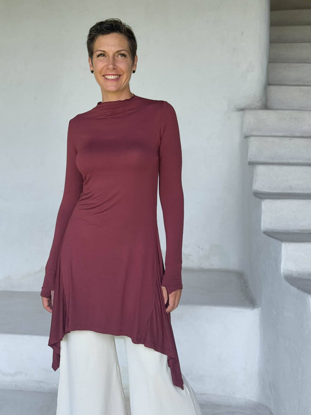 High Neck Flow Tunic