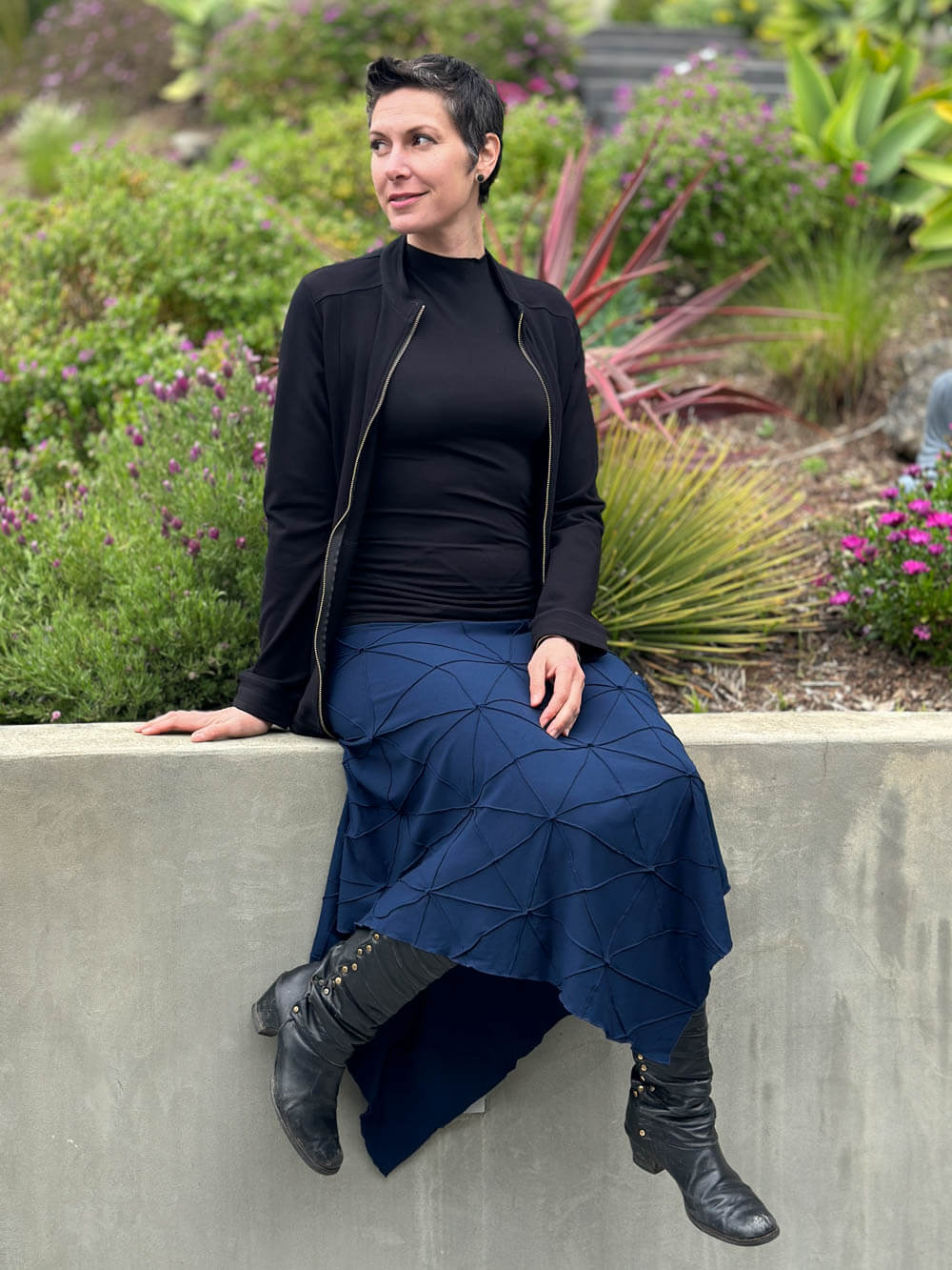 Bamboo Cotton Fleece Zipper Moto Jacket | Women's Eco-Friendly