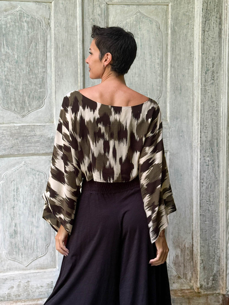 Forest Ikat Flow Top