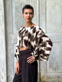 Forest Ikat Flow Top