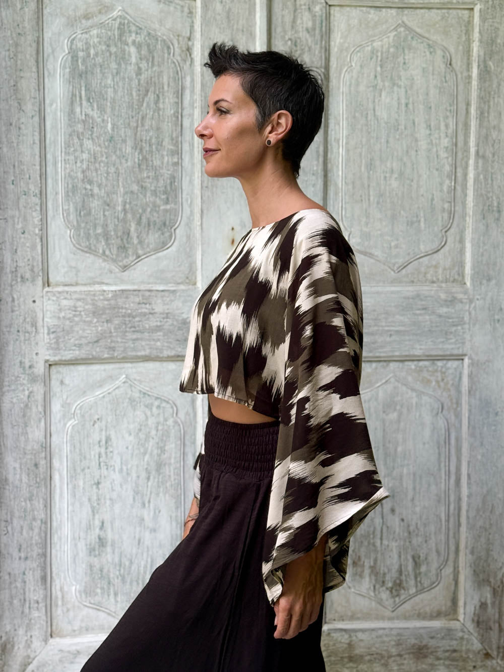 Forest Ikat Flow Top